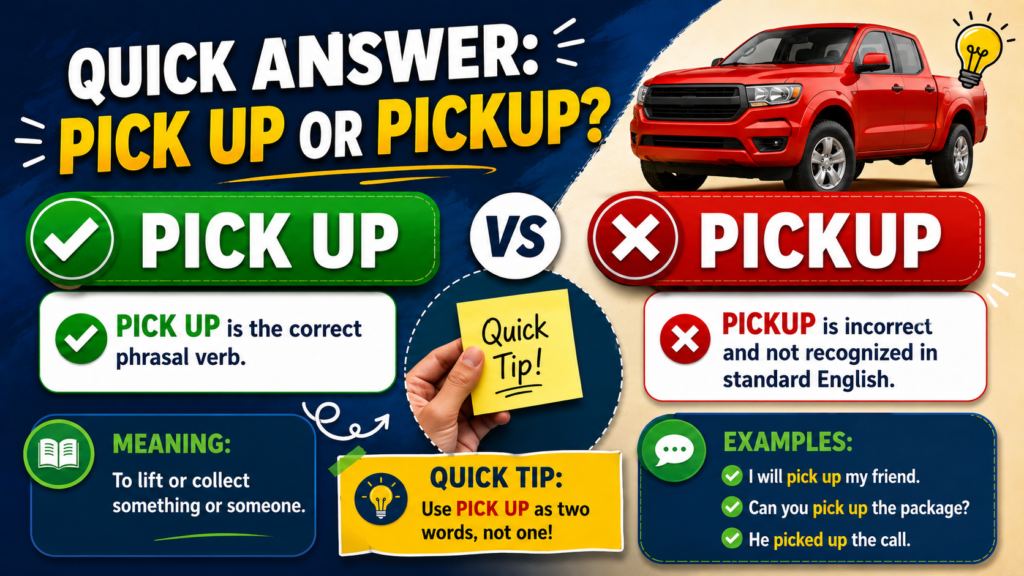 Pick Up or Pickup?
