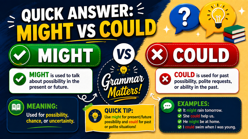 Might vs Could 🤔