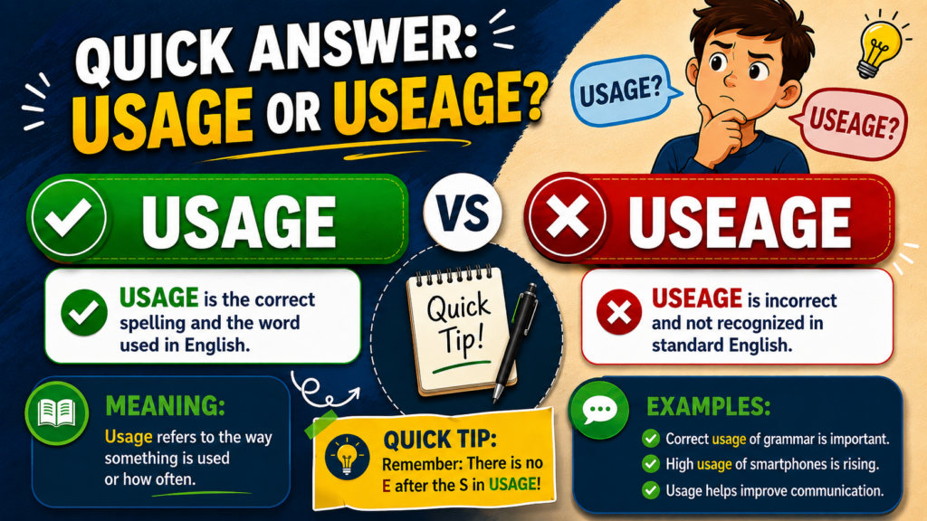 Usage or Useage
