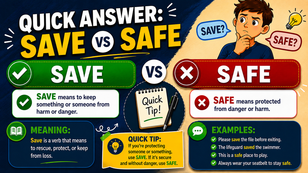 Save vs Safe 🤔
