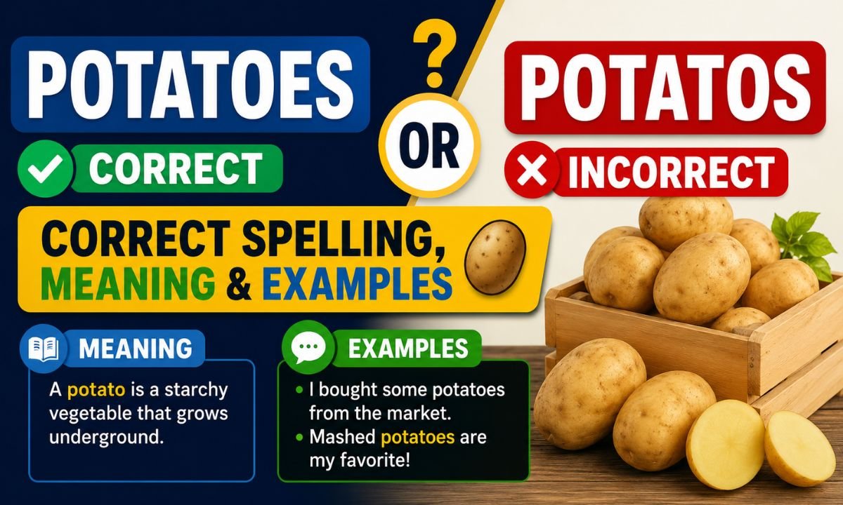 Potatoes or Potatos? Correct Spelling, Meaning & Examples 🥔