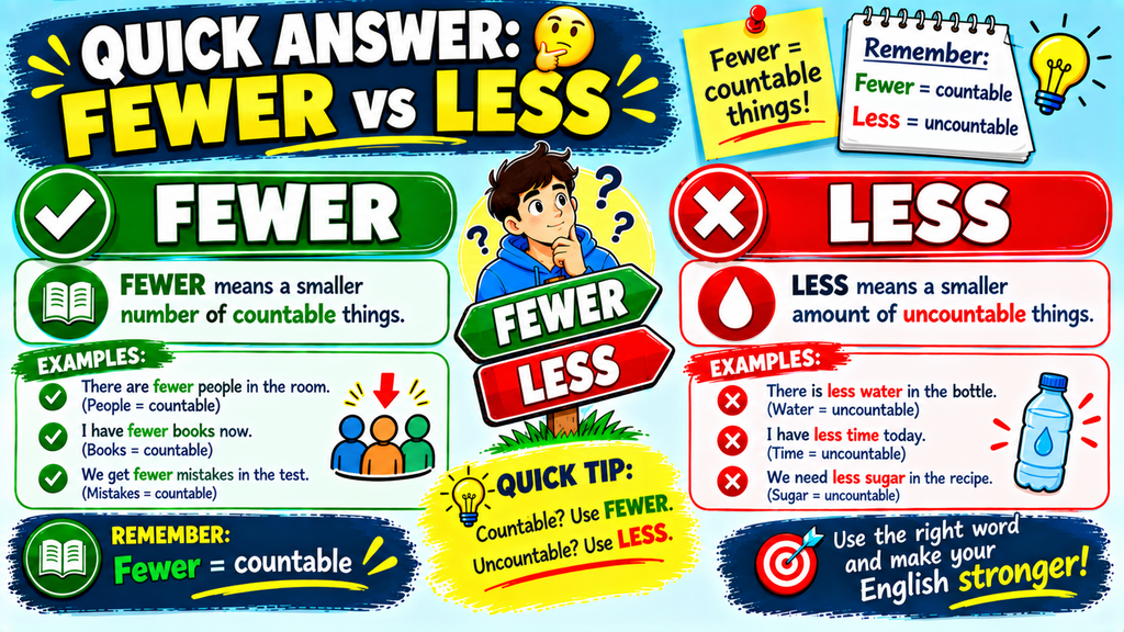 Fewer vs Less 🤔