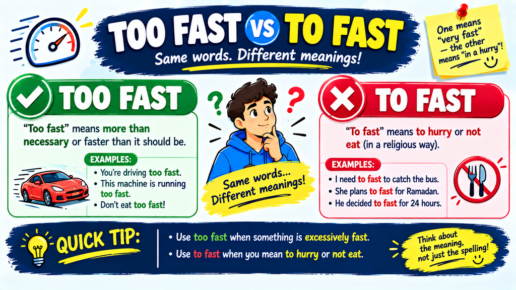 Too Fast vs To Fast