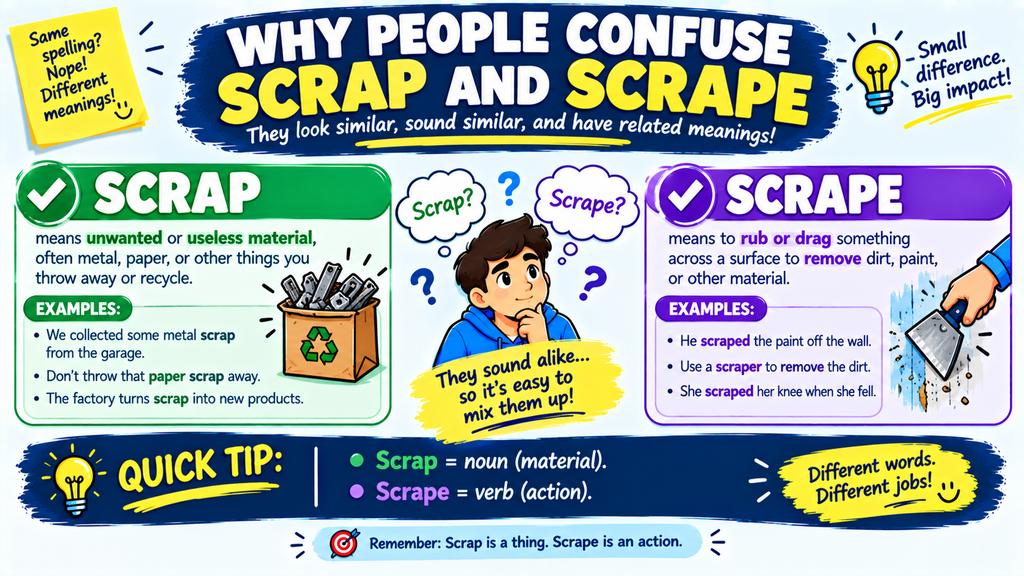 Scrap vs Scrape🤔
