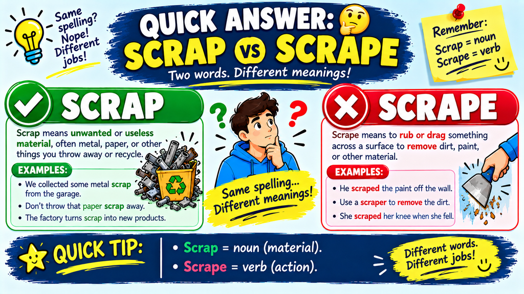Scrap vs Scrape🤔
