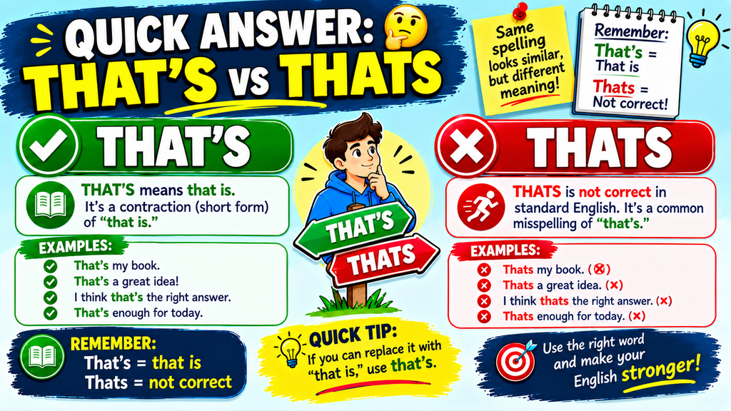 Thatβs vs Thats π€