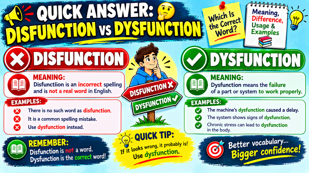 Disfunction vs Dysfunction 🤔