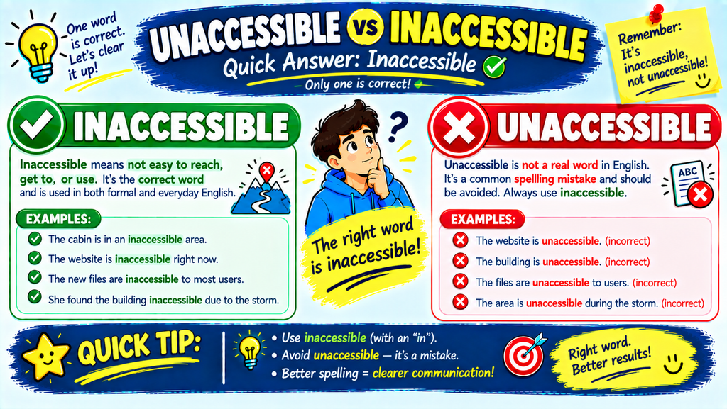 Unaccessible vs Inaccessible
