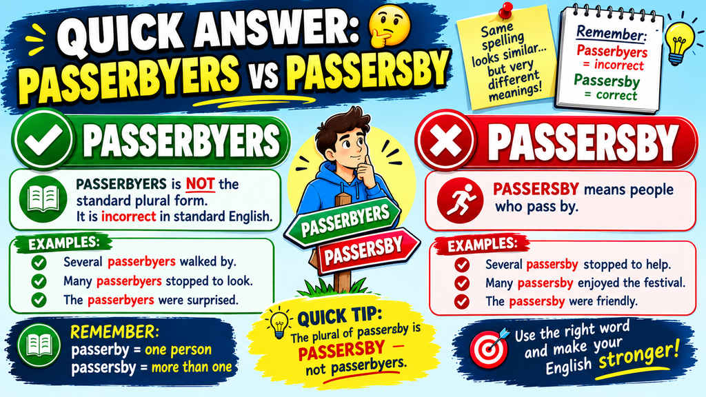 Passerbyers vs Passersby
