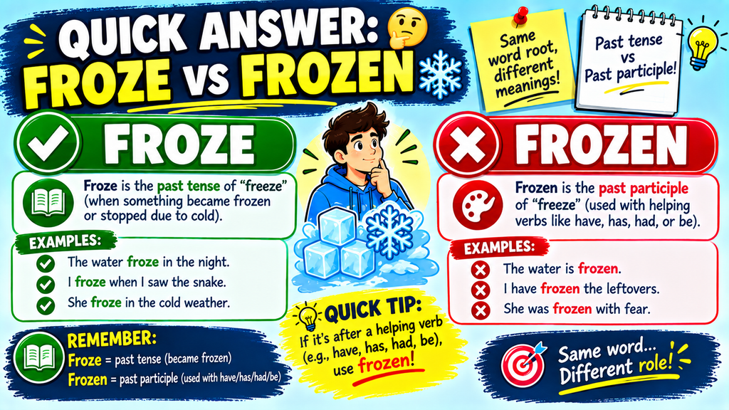 Froze vs Frozen βοΈ