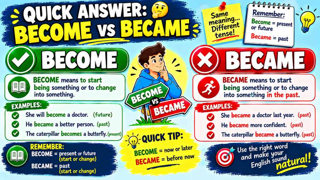 Become vs Became