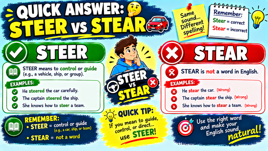 Steer vs Stear