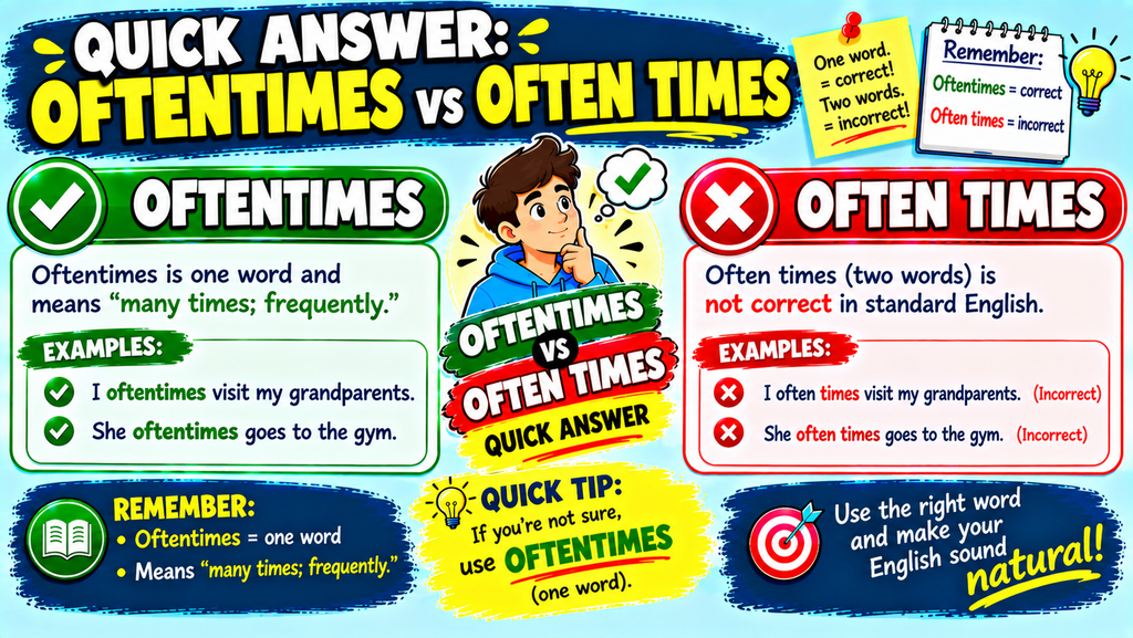 Oftentimes vs Often Times