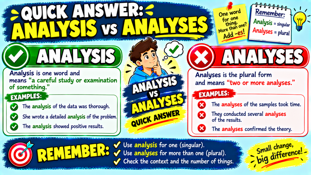 Analysis vs Analyses 🤔