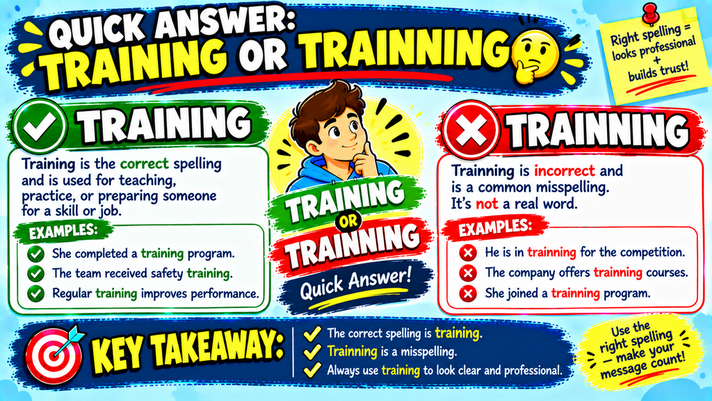 Training or Trainning 🤔
