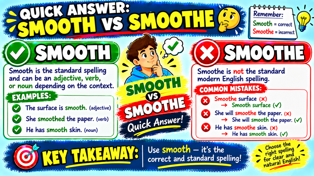 Smooth vs Smoothe 🤔
