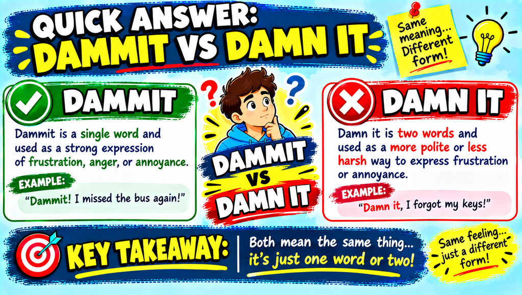 Dammit vs Damn It 🤔

