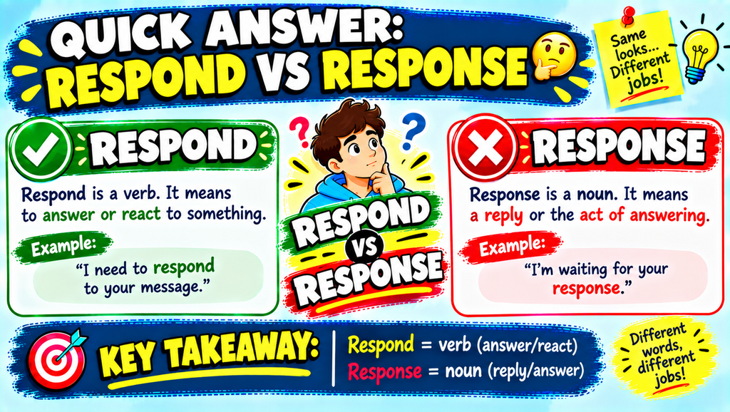 Respond vs Response 🤔
