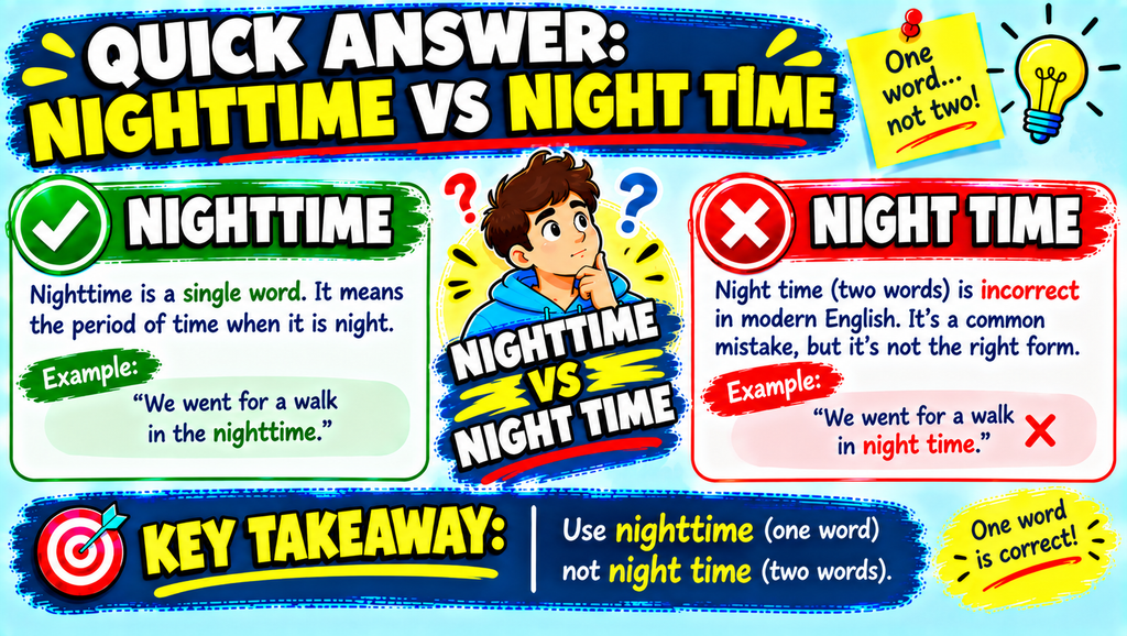 Nighttime vs Night Time