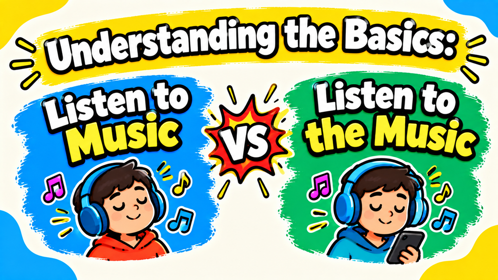 Listen to Music vs Listen to the Music
