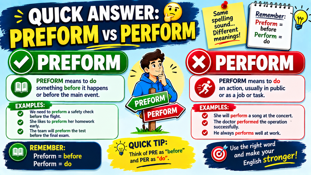 Preform vs Perform
