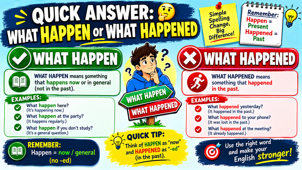 What Happen or What Happened? 
