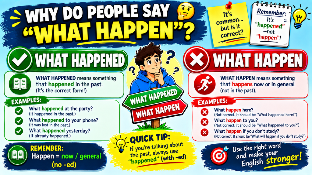 What Happen or What Happened?

