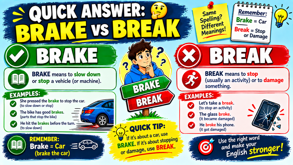 Brake vs. Break π€π