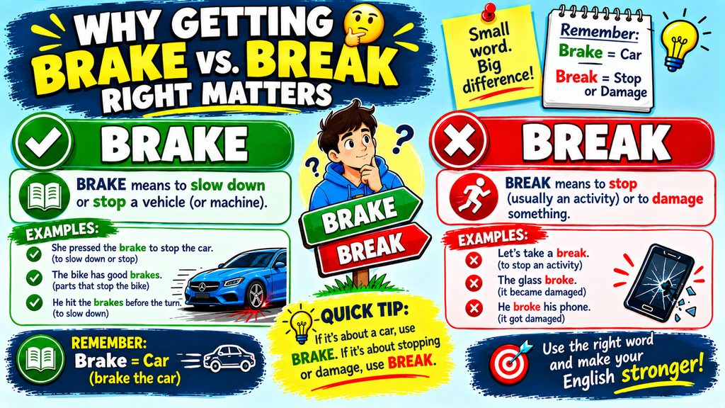 Brake vs. Break π€π