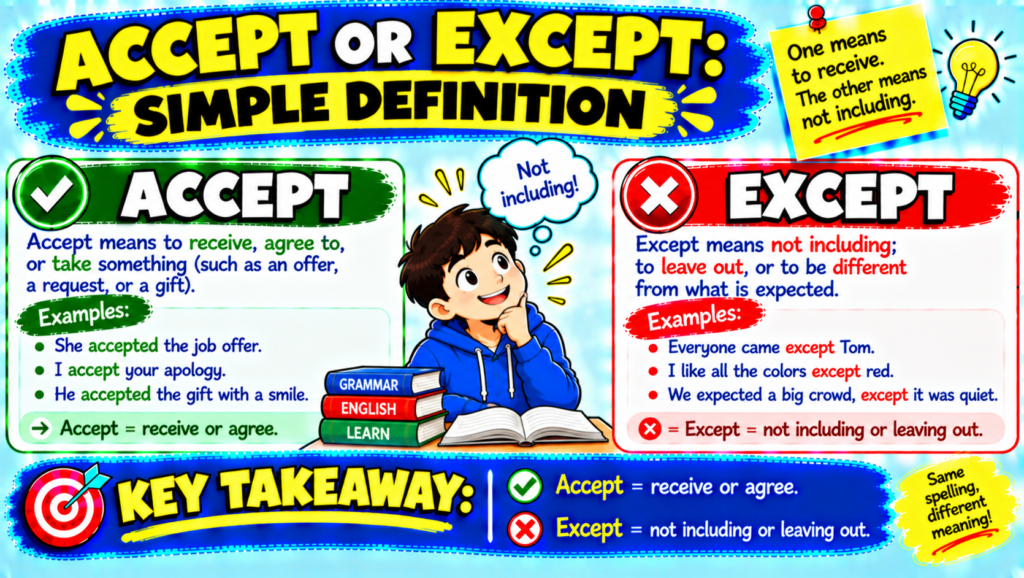 Accept vs Except