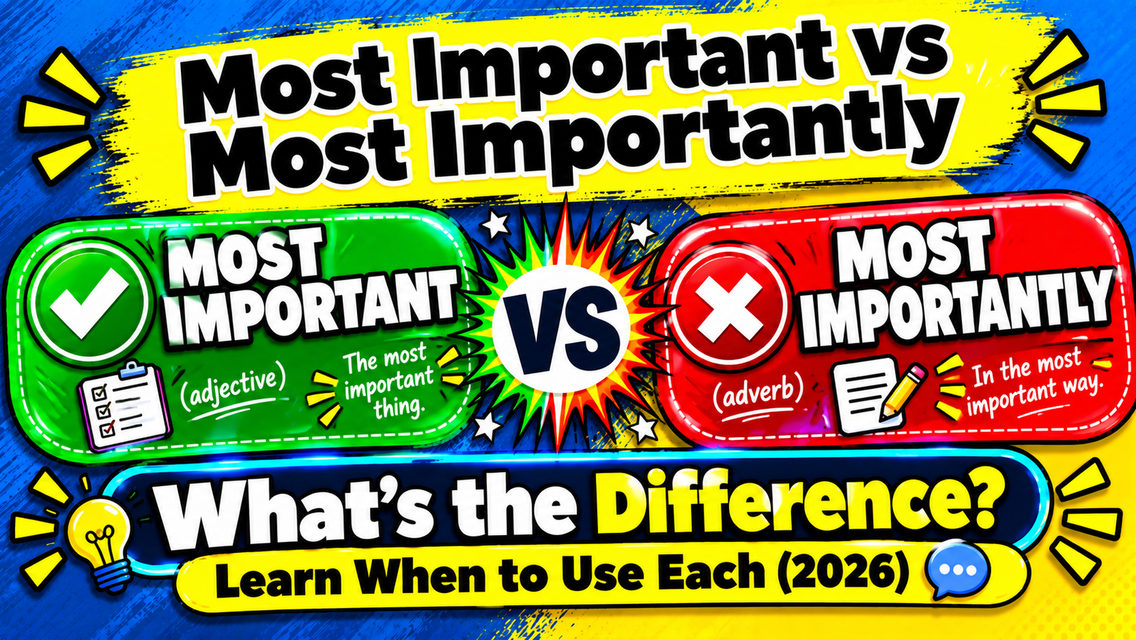 Most Important vs Most Importantly 🤔: What’s the Difference? Learn When to Use Each (2026)