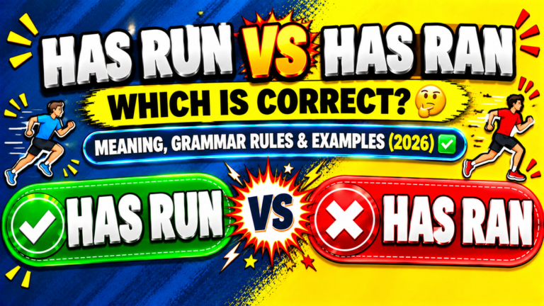 Has Run vs Has Ran Grammar Showdown