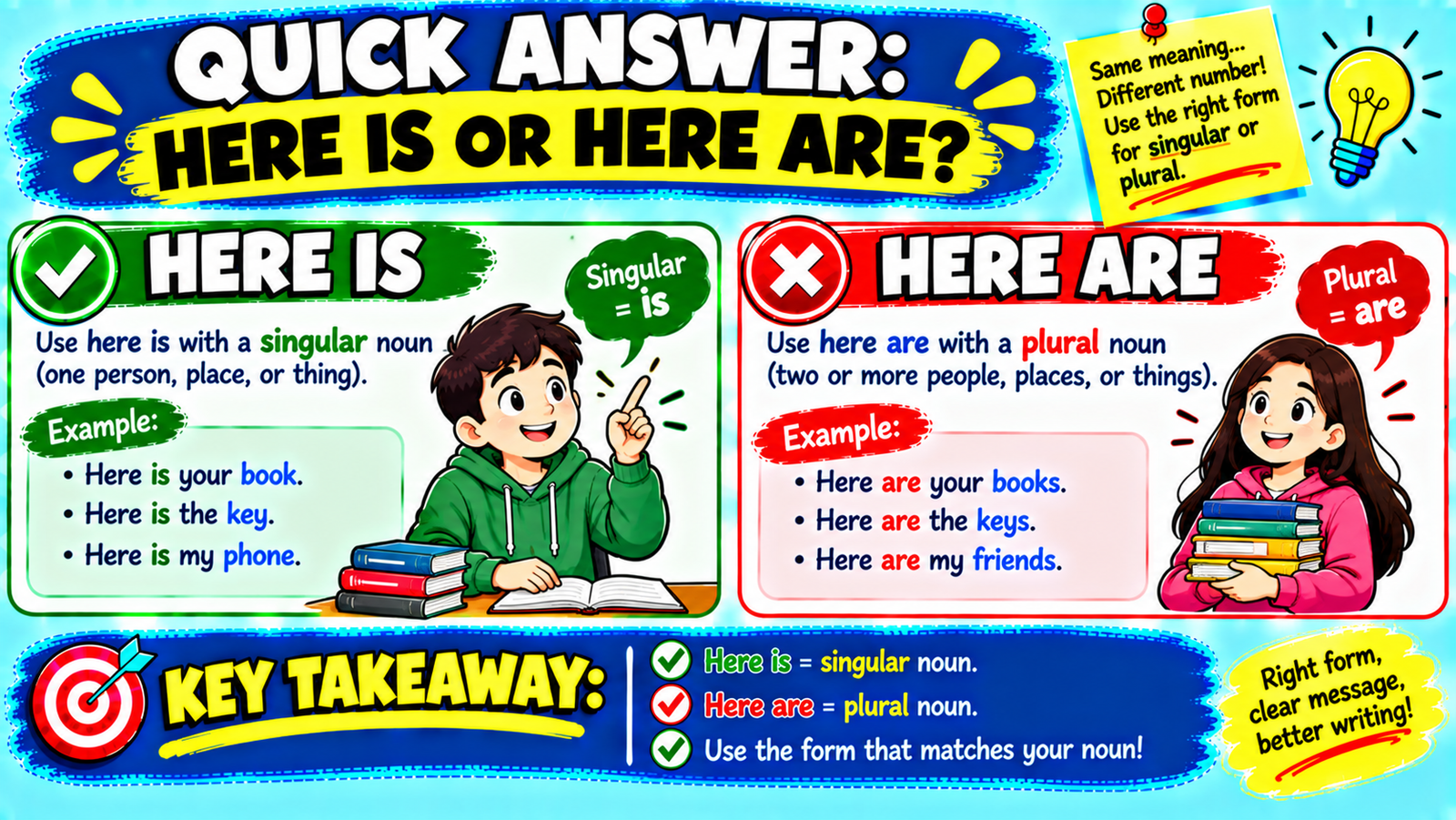 Here Is or Here Are?
